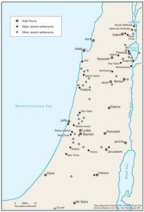 ARAB TOWNS AND JEWISH SETTLEMENTS IN PALESTINE, 1881-1914