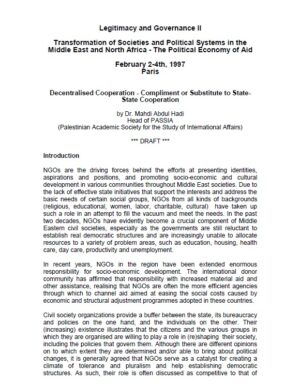 Decentralized Cooperation - Complement or Substitute to State-State Cooperation