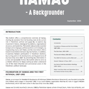 HAMAS A Backgrounder