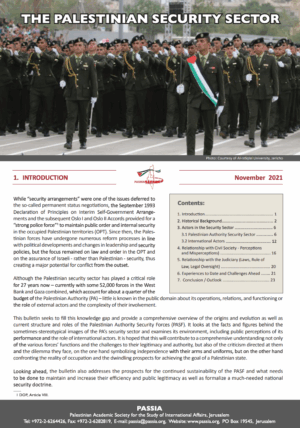 The Palestinian Security Sector
