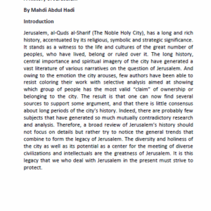 A History of Jerusalem