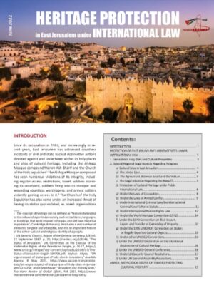Heritage Protection in East Jerusalem under International Law
