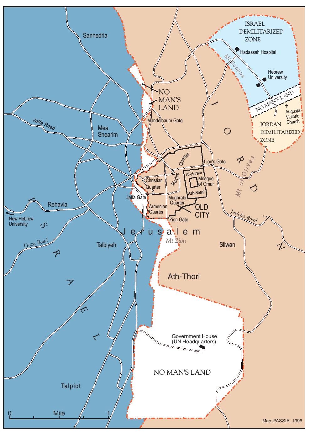 PARTITIONED JERUSALEM, 1948-1967